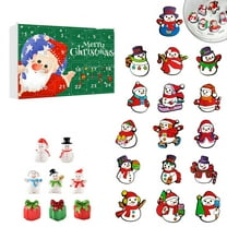 LanSuare 2025 Advent Calendar with 24 Pcs Christmas Snowman Hanging Ornaments, Christmas 24 Days Countdown Calendar, Christmas Tree Decorations, Party Favor Gifts for Grandkids Teen