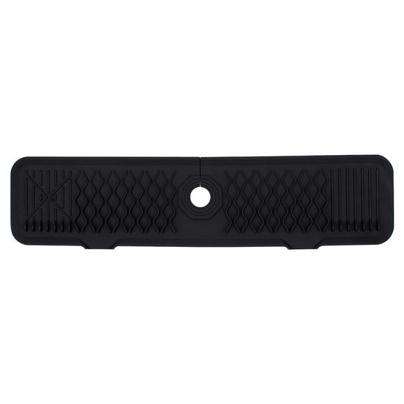 LanSuare 24Inch Foldable Longer Faucet Mat, Bathroom and Kitchen Anti-Slip Draining Mat, for Sink Counter and Safety, Quick-Dry and Hygienic