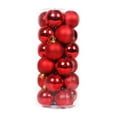 thumbnail image 1 of LanSuare 24Pcs Christmas Ball Ornaments for Tree, 1.57Inch Smooth Multicolor Glittering Balls, Hanging Pendants for Christmas Decor, Holiday Party Event, 1 of 7