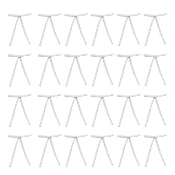 LanSuare 24Pcs Christmas Velvet Bows, Multicolour Ribbon Bows Ornaments for Wreath Gift Wrapping, Treat Bag, Candy Bags, DIY Crafts, Holiday Decor