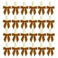 thumbnail image 1 of LanSuare 24Pcs Velvet Small Bows for Christmas Tree Ornaments, Twist Tie Velvet Bows, Suitable for Indoor, Outdoor, Wreaths, Holiday Xmas Tree, Wrapping Crafts(3.1"x3.1", Brown), 1 of 9