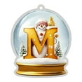 thumbnail image 1 of LanSuare 26 Letter Snow Globe Christmas Ornaments, Acrylic Christmas Tree Pendant, Personalized Christmas Ornaments for Party Decoration, Xmas Tree Hanging Decor（M）, 1 of 4
