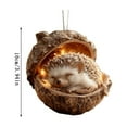 thumbnail image 1 of LanSuare 2D Forest Animal Acorn Ornaments, 3.9" Woodland Animal Christmas Ornaments, Acrylic Hanging Ornament for Bag Backpack Keychain, Christmas Tree Decor(Hedgehog), 1 of 6