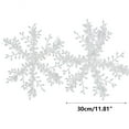 thumbnail image 1 of LanSuare 2Pcs Christmas Snowflake Ornaments, 11.8Inch Plastic White Snow Flakes Ornaments, for Christmas Indoor, Winter Wonderland Decor, 1 of 2