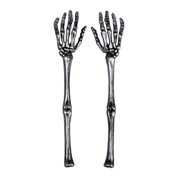 LanSuare 2Pcs Halloween Skeleton Arm Prop, Inserted Ghost Hand and Claws, Suitable for Tombstone Displays, Horror Scenes
