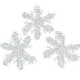 thumbnail image 1 of LanSuare 3Pcs Christmas Snowflake Ornaments, 5.9Inch Plastic White Snow Flakes Ornaments, for Christmas Indoor, Winter Wonderland Decor, 1 of 3