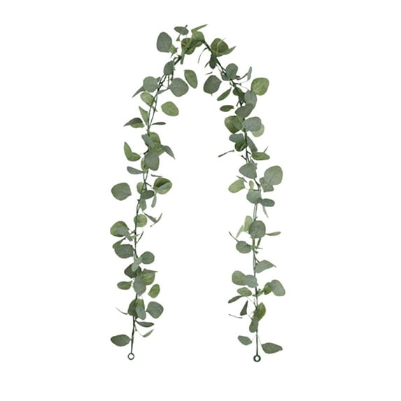 LanSuare 5.8FT Faux Eucalyptus Leaves Garland, Artificial Ivy Eucalyptus Leaves Fake Silver Greenery Hanging Garland for Wedding Backdrop Arch Party Decor