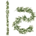 thumbnail image 1 of LanSuare 5.9FT Christmas Flocked Norfolk Pine Garland, Artificial Winter Snowy Xmas Garland, Suitable for Table, Fireplace, Mantle, Xmas Outdoor Decor, 1 of 6