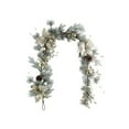 thumbnail image 1 of LanSuare 5.9FT Christmas Norfolk Pine Garland, Real Touch Artificial Garlands with Pine Cones, White Berries, Bows, Faux Winter Garland for Table, Mantle, Fireplace, Xmas Decorations, 1 of 6
