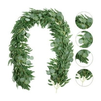 LanSuare 6.5FT Christmas Eucalyptus Garland, Artificial Fake Hanging Plant with Willows Leaf Ivy Garland, Faux Greenery Garland for Indoor Outdoor, Wedding, Arch, Birthday Party, Garden Decor