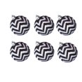 thumbnail image 1 of LanSuare 6Pcs Christmas Balls Ornaments for Xmas Tree, 2.36Inch Shatterproof Stripe Pattern Black-White Hanging Balls, Xmas Ball Ornaments for Holiday Party Decor, 1 of 6