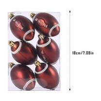 LanSuare 6Pcs Christmas Sports Ball Hanging Ornaments, Multicolour Sports Balls Pendant, Suitable for Xmas Tree, Holiday Party, Indoor Outdoor Hanging Decoration