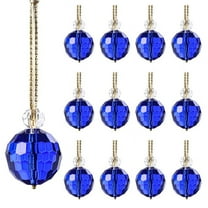 LanSuare 8Pcs Christmas Glass Ball Hanging Ornaments, Multicolour Mini Round Ball Suncatcher with Chain Pendant, Suitable for Vehicle Interior, Gift Giving, Christmas Tree Decor