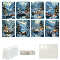 LanSuare 8Pcs Christmas Money Holder Cards, Christmas Cards Money Holder Ornaments with Cover,Funny Xmas Cash Gift, Merry Christmas Hanging Ornaments Decor