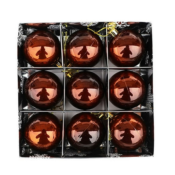 LanSuare 9Pcs Christmas Balls Ornaments, 2.36Inch Smooth Multicolour Glittering Hanging Balls, Shatterproof Ornaments for Xmas Tree, Party Decoration