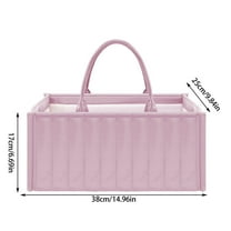 LanSuare Baby Diaper Organizer Basket, Portable Waterproof Storage with Dividers & Handle, Car/Home Travel Essentials for Infants