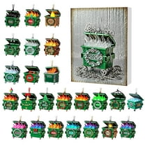 LanSuare Christmas Advent Calendar 2025, 24Pcs Acrylic Bin Christmas Tree Hanging Ornaments, 24 Days Christmas Countdown Calendars, Surprise Xmas Gifts for Grandkids