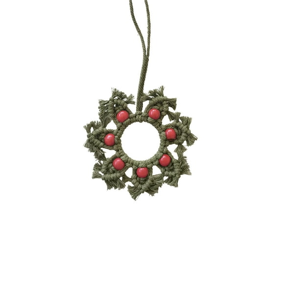 LanSuare Christmas Crochet Snowflake Ornaments, Cotton Crocheted Snowflake Hanging Decor for Winter Wonderland Decorations, Xmas Tree, Party Woven Gift