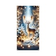 thumbnail image 1 of LanSuare Christmas Door Cover Decoration, 35x71Inch Glowing Reindeer Xmas Door Hanging Banner, Merry Christmas Front Doors Cover Backdrop for Holiday Indoor Outside Party Supplies, 1 of 7