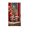 thumbnail image 1 of LanSuare Christmas Door Cover Decoration, Cute Cat Front Door Cover, Xmas Hanging Banner Background for Holiday Party, Christmas Decoration, 35x71Inch, 1 of 7