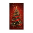 thumbnail image 1 of LanSuare Christmas Door Cover Decoration, Glittering Christmas Tree Front Door Cover, Xmas Hanging Banner Background for Holiday Party, Christmas Decoration, 35x71Inch, 1 of 7