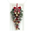 thumbnail image 1 of LanSuare Christmas Door Cover Decoration, Wreath Bell Front Door Cover, Xmas Hanging Banner Background for Holiday Party, Christmas Decoration, 35x71Inch, 1 of 7