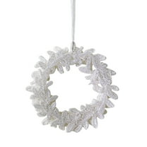 LanSuare Christmas Glitter Hanging Ornament, Small Window Pendant DIY Xmas Tree Ornament, Suitable for Courtyard, Lawn, Window, Outdoor Hanging Decoration