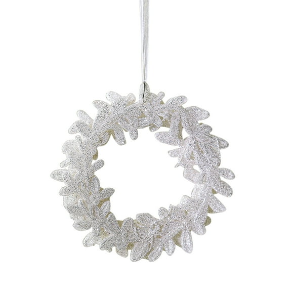 LanSuare Christmas Glitter Hanging Ornament, Small Window Pendant DIY Xmas Tree Ornament, Suitable for Courtyard, Lawn, Window, Outdoor Hanging Decoration