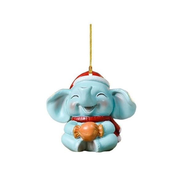 LanSuare Christmas Hanging Ornament, Acrylic Mini Cute Character Pendant, Suitable for Xmas Tree, Holiday Party, Indoor Outdoor Hanging Decoration