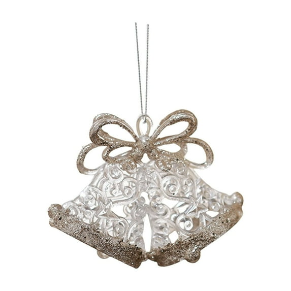 LanSuare Christmas Hanging Ornament, Bell Pumpkin Carriage Carousel Shape Pendant, Suitable for Porch, Wall, Indoor Home Decor, Front Entry, Christmas Tree Decor