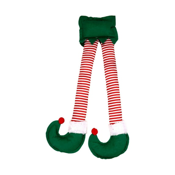 LanSuare Christmas Hanging Santa Legs, Christmas Car Accessories, Red Plush Elf Limbs Ornament for Holiday Season Home Decor, Xmas Party Decorations