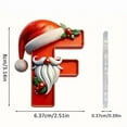 thumbnail image 1 of LanSuare Christmas Initial with Red Hat 26 Letters Ornaments, Christmas 26 with Letter Santa Claus Beard Pendant, for Christmas Tree, DIY Craft Christmas Ornaments（F）, 1 of 2