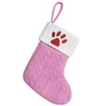 thumbnail image 1 of LanSuare Christmas Knitted Stockings with Dog Paw Snowflake Prints, 7Inch Personalized Christmas Stockings, Hanging Ornaments Candy Gift Bags for Christmas Decorations, 1 of 7