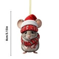 thumbnail image 1 of LanSuare Christmas Mice Hanging Ornaments, 3.14Inch Mice Christmas Trees Home Decorations Gift, Suitable for Porch, Wall, Indoor Home Decor, Front Entry, Christmas Tree Decor, 1 of 4