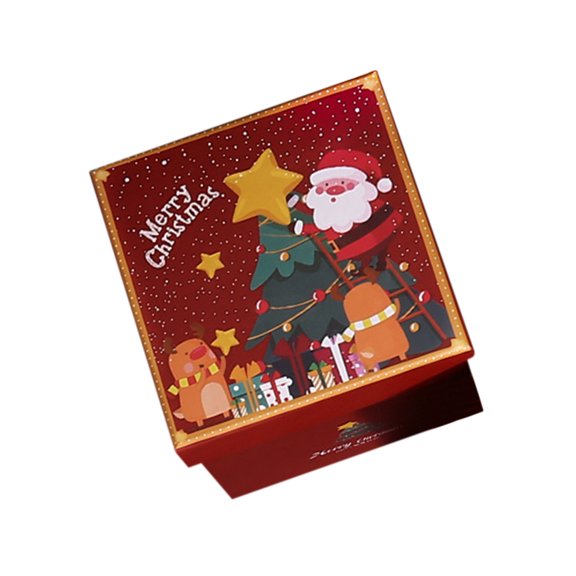 LanSuare Christmas Small Gift Boxes, Xmas Paper Boxes with Lids, Suitable for Crafting Birthday Presents, Valentine's, Holiday Gift Packaging Gift (4.7” x 4.7” x 4.9”)
