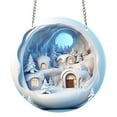 thumbnail image 1 of LanSuare Christmas Snow House Hanging Ornaments, Acrylic Round Snow House with Winter Scene Pendant, Suitable for Porch, Wall, Indoor Home Decor, Front Entry, Christmas Tree Decor, 1 of 6