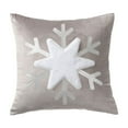 thumbnail image 1 of LanSuare Christmas Snowflake Throw Pillow Cover, 18x18 Inch Soft Flocked Snowflake Pattern Pillowcase, for Sofa, Couch, Bed Car, Living Room, Home Christmas Decor, 1 of 6