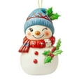 thumbnail image 1 of LanSuare Christmas Snowman Hanging Ornaments, 3.14Inch Acrylic Cute Cartoon Snowmen Ornaments for Holiday Party Decor, Christmas Tree, Red&Blue, 1 of 6