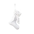 thumbnail image 1 of LanSuare Christmas Stocking with Bowknots, 15.7"x7.5" Large Solid Color Christmas Stockings, Xmas Hanging Ornaments for Candy Gift Bags, Xmas Tree, Home Fireplace(White), 1 of 7