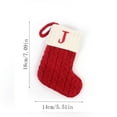 thumbnail image 1 of LanSuare Christmas Stockings with Initials, 7Inch Letter A-Z Embroidered Xmas Stockings, Knitted Xmas Stocking for Christmas Party Fireplace, Family Hanging Stocking Decorations(J), 1 of 2