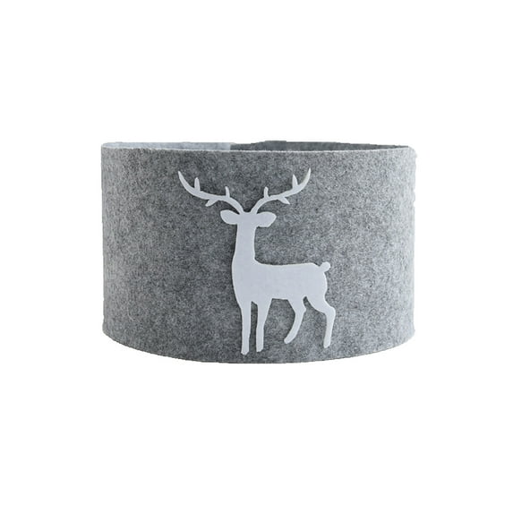 LanSuare Christmas Tree Collar, 30x7Inch Foldable Felt Christmas Tree Ring, Christmas Tree Skirt for Artificial Christmas Trees Decoration