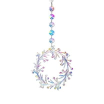 LanSuare Christmas Tree Decoration Crystal Ornaments, Hanging Acrylic Christmas Snowflake Star Drop Crystal Ornaments for Xmas Tree, Winter New Year, Party Supplies