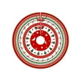 thumbnail image 1 of LanSuare Christmas Tree Skirt, 35Inches Multicolor Xmas Tree Ornaments, Soft Fluffy Christmas Tree Mat with Reindeer Snowflake Pattern for Decorations Holiday Party, 1 of 7