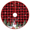 thumbnail image 1 of LanSuare Christmas Tree Skirt, 48Inches Red Black Plaid Xmas Tree Ornaments, Soft Fluffy Christmas Tree Mat with Xmas Tree Snowflake Pattern for Decorations Holiday Party, 1 of 5