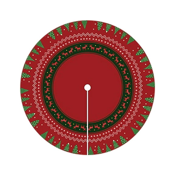 LanSuare Christmas Tree Skirt Rug, 23.62x23.62 Inches Round Washable Soft Non Slip Rug, Floor Mat for Christmas Eve, Patio, Kitchen, Outdoor, Living Room