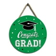thumbnail image 1 of LanSuare 2025 Graduation Wooden Circular Wall Hanging Decoration with Congrats Graduation Sign for College High School Graduation Party Supplies, 1 of 6