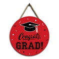 thumbnail image 1 of LanSuare 2025 Graduation Wooden Circular Wall Hanging Decoration with Congrats Graduation Sign for College High School Graduation Party Supplies, 1 of 5