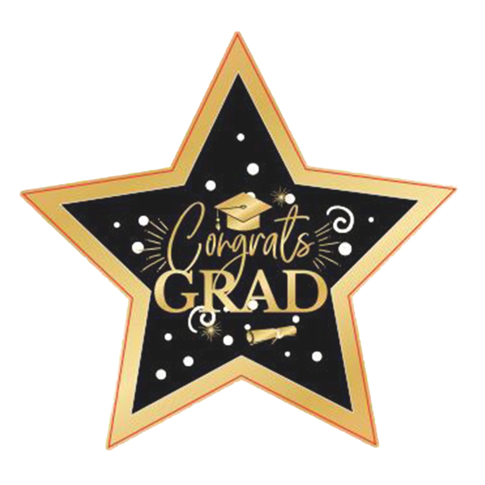 LanSuare Clearance 2025 Graduation Yard Sign Decorations 2025,Five-Pointed Star with Letter Pattern Graduation Lawn Signs Decor for Waterproof Outdoor Graduation Party Supplies