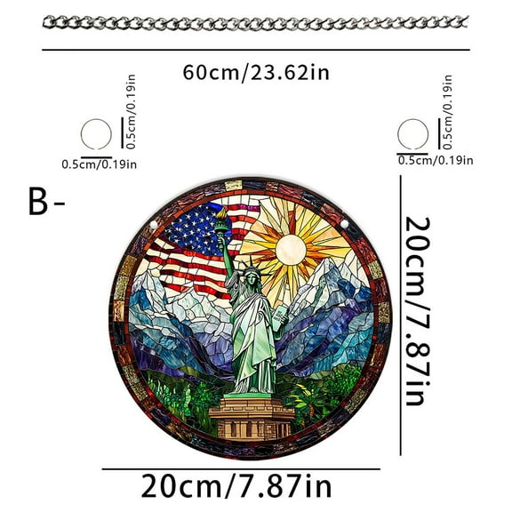 LanSuare 4th of July America Patriotic Hanging Decoration USA Memorial Day Door Indoor Wall Hanging Decoration