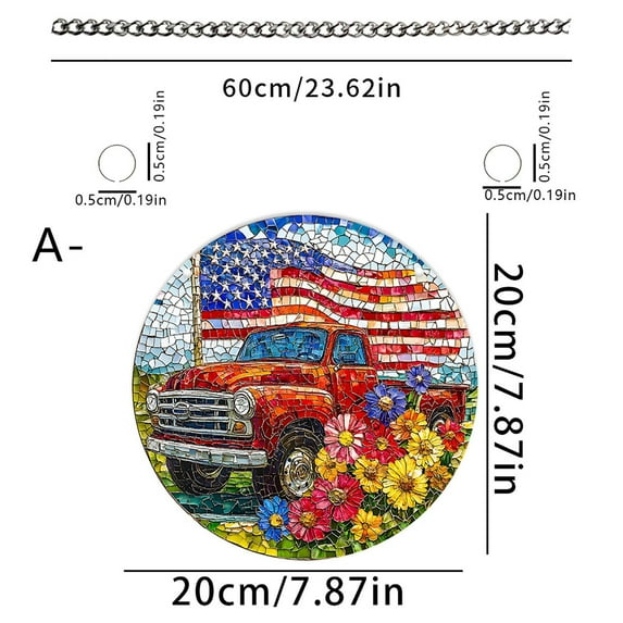 LanSuare 4th of July America Patriotic Hanging Decoration USA Memorial Day Door Indoor Wall Hanging Decoration